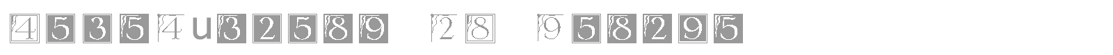 DecoNumbers LH Serlio font preview